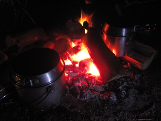 cooking on a open fire